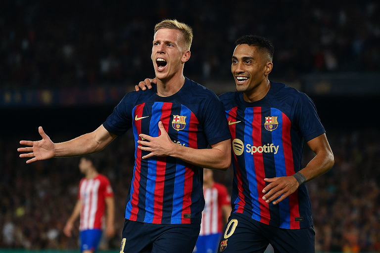Olmo and Raphinha Guide Barcelona Comeback Victory Against Atlético Madrid 