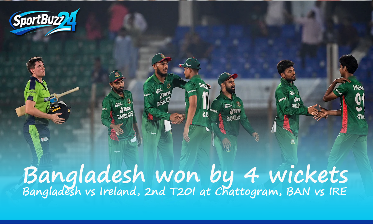 Bangladesh Edge Ireland in Thriller to Level T20I Series in Chattogram