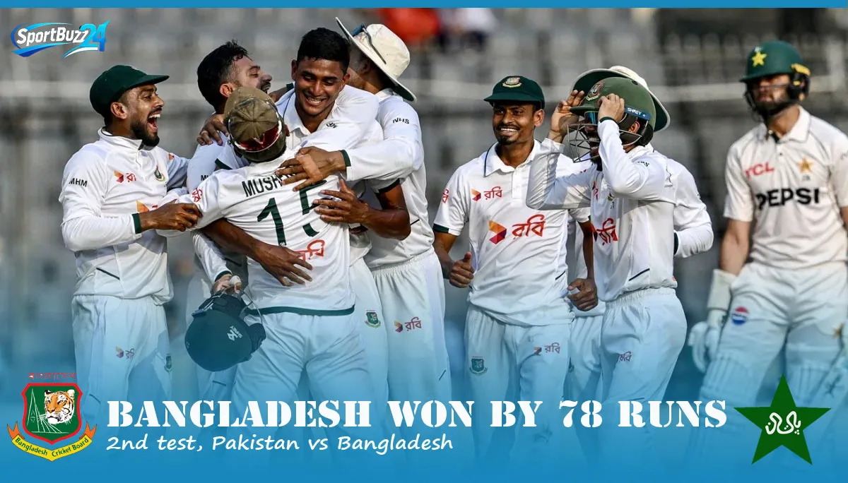 Bangladesh Clinch Historic Victory Over Pakistan by 78 Runs in Sylhet as Litton Das Wins Player of the Match