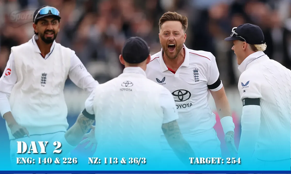 England Build Crucial Lead as NZ Stutter Again on Eventful Day 2 | ENG vs NZ 1st Test, Lord's