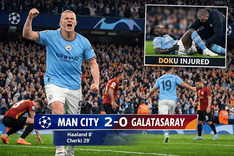 Haaland Breaks Goal Drought as Manchester City Power Into Champions League Last 16