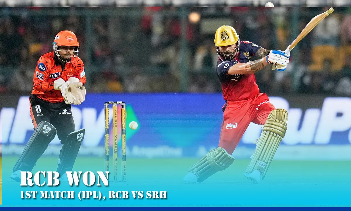 RCB vs SRH 1st Match: Kohli & Padikkal Power Royal Challengers Bengaluru to Dominant Win