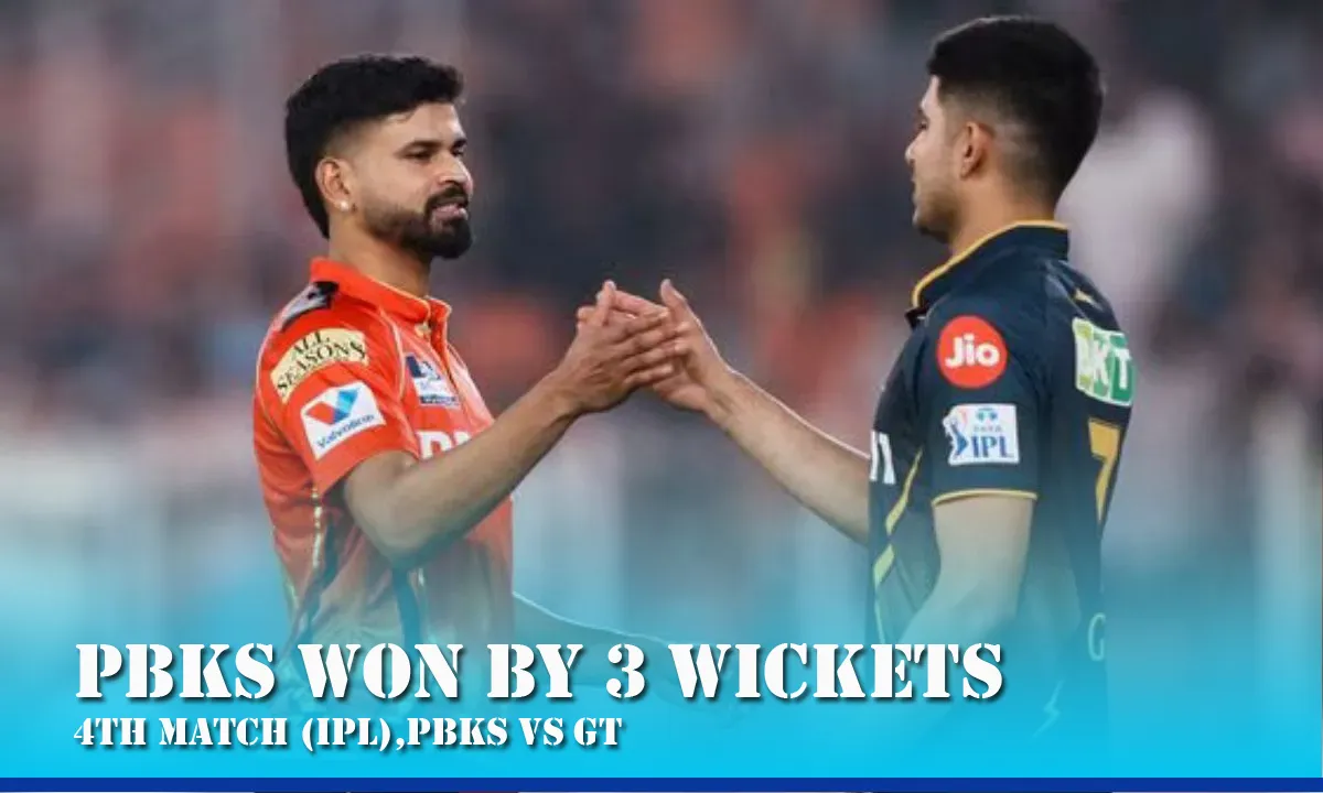 PBKS vs GT 4th Match IPL 2026: Punjab Kings Edge Gujarat Titans in Thrilling Chase