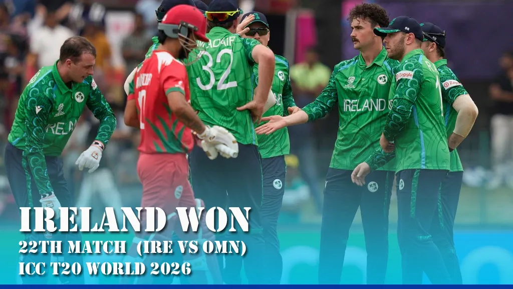 Ireland Storm Oman by 96 Runs in T20 World Cup 2026 Showdown