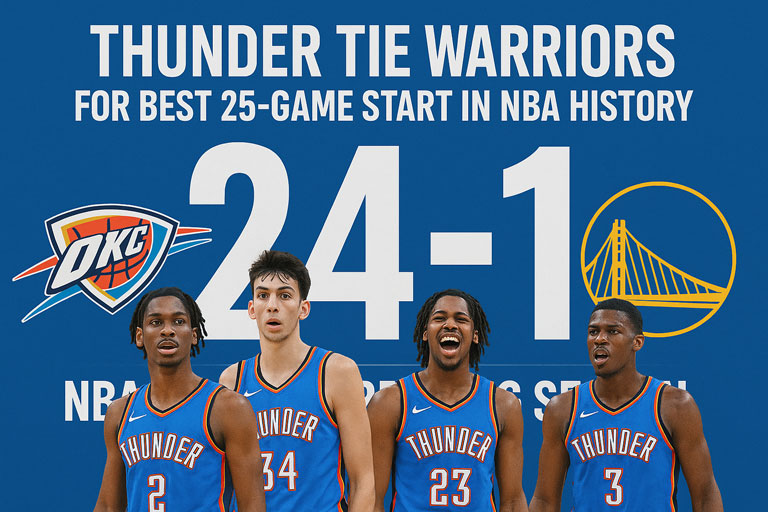 Thunder Match Historic NBA Start With 24-1 Record