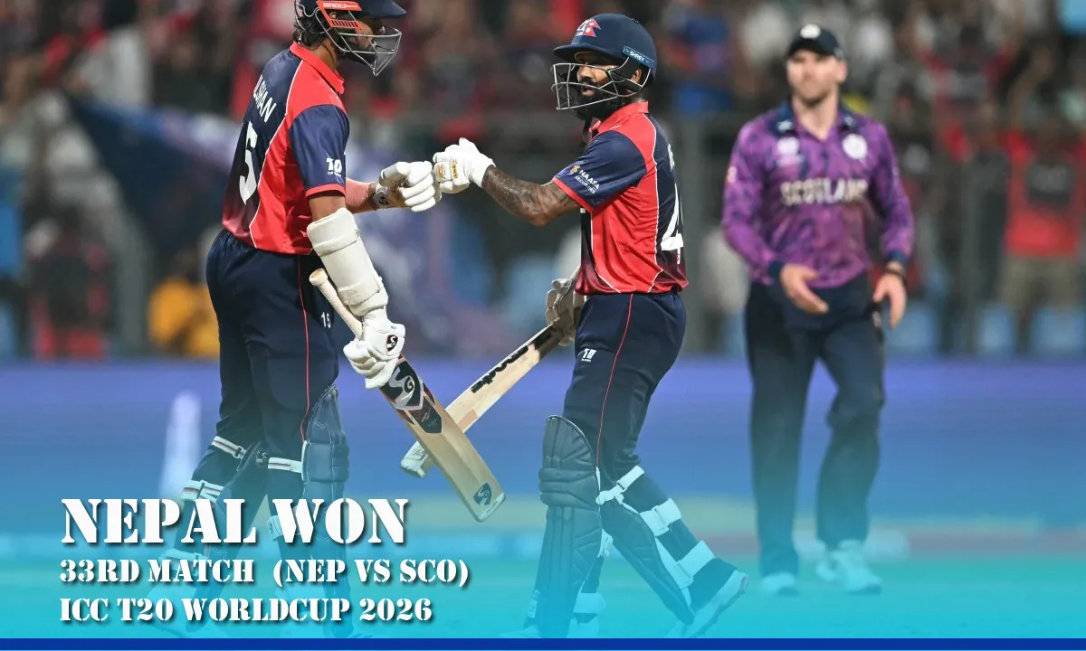 Airee’s Blazing 23-Ball Fifty Powers Nepal to Stunning Win Over Scotland
