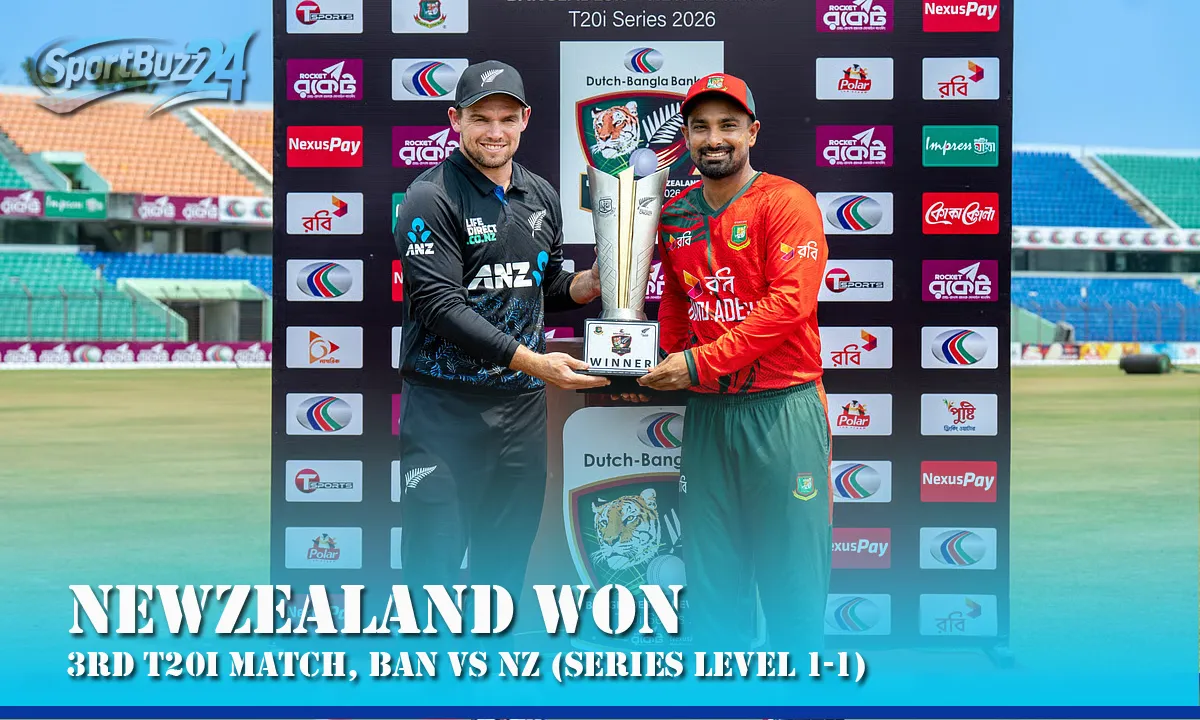 Bevan Jacobs' Brilliant 62 Seals Series Tie as New Zealand Beat Bangladesh in Rain-Hit 3rd T20I at Dhaka*