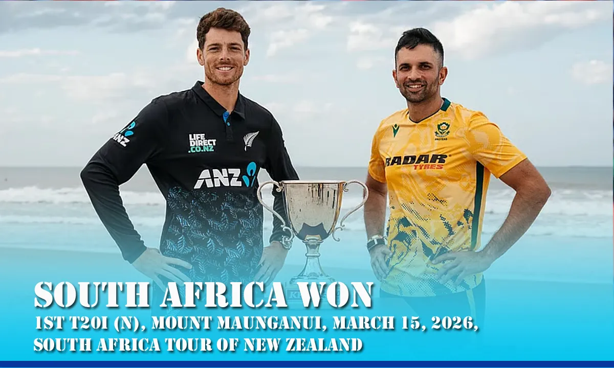 South Africa Beat New Zealand by 7 Wickets in 1st T20I – Nqobani Mokoena Stars with 3/26