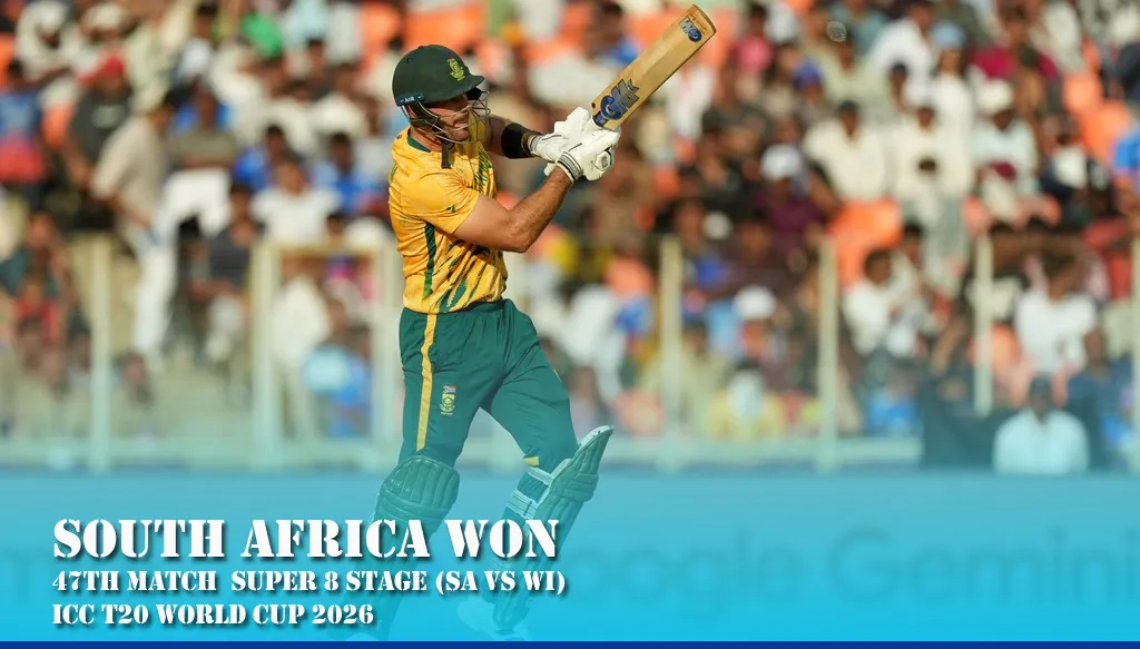 West Indies vs South Africa T20 World Cup 2026: Markram’s 82* Powers 9-Wicket Win
