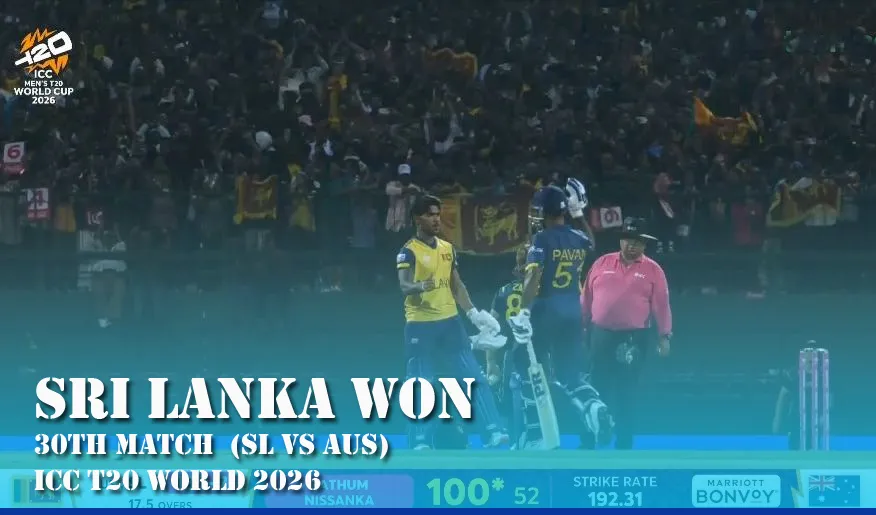 Nissanka’s Stunning 100* Powers Sri Lanka to Dominant 8-Wicket Win Over Australia