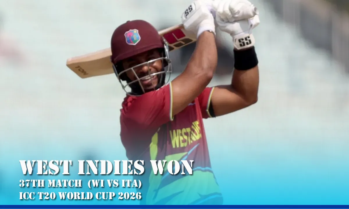 West Indies beat Italy by 42 runs in T20 World Cup 2026
